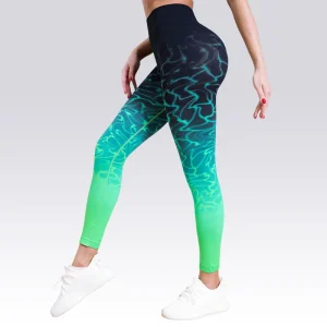 Women Casual Gradient Seamless High Waist Sports Pants