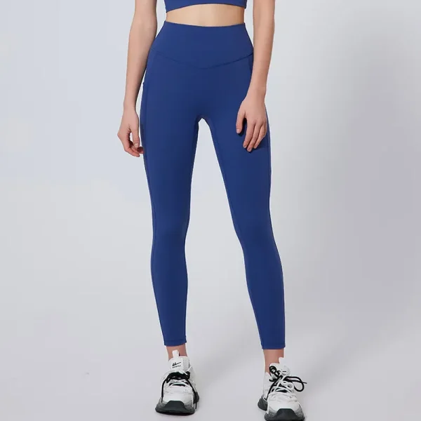 Women Yoga Fashion Solid Color Elastic Sports Leggings