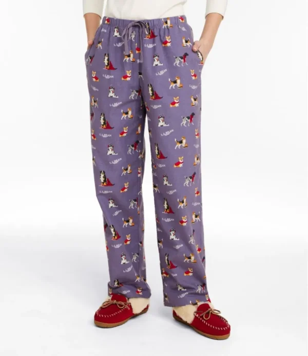 Women's L.L.Bean Flannel Sleep Pants, Print - Image 3