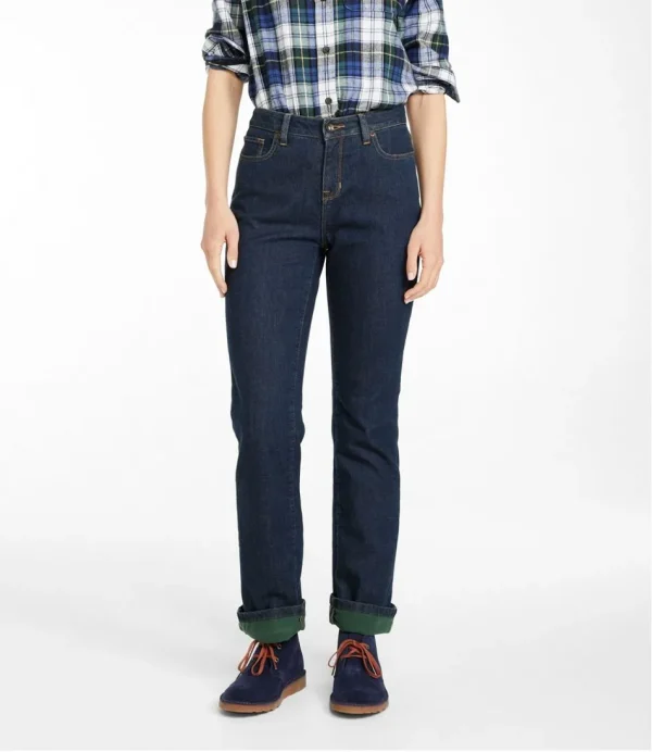 Women's True Shape Jeans, High-Rise Straight-Leg Fleece-Lined - Image 2