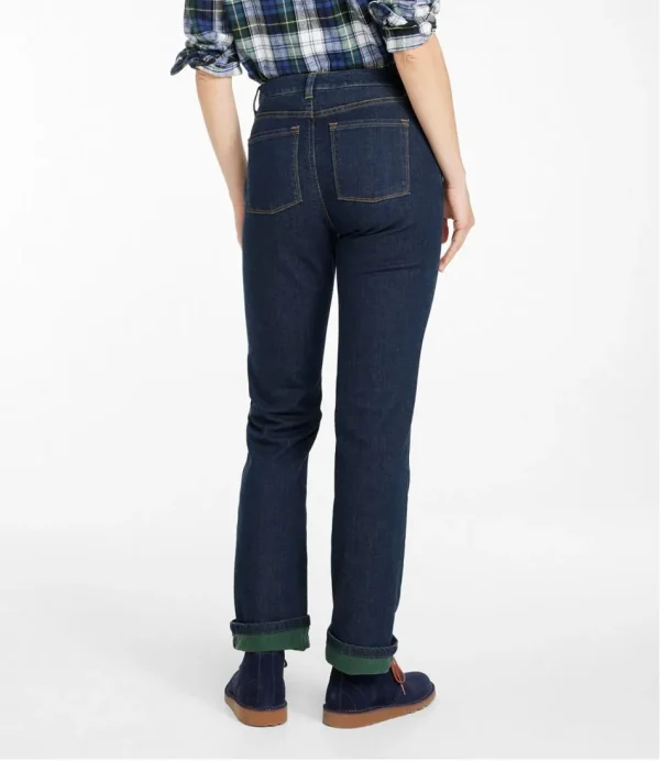 Women's True Shape Jeans, High-Rise Straight-Leg Fleece-Lined - Image 3