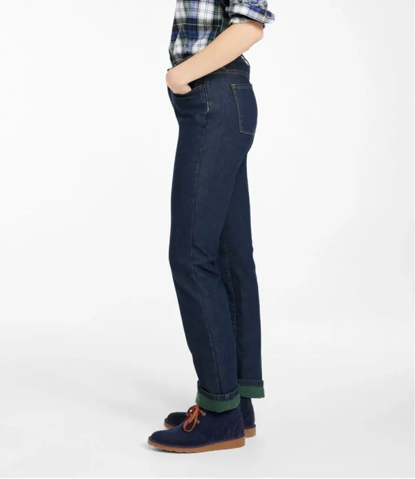 Women's True Shape Jeans, High-Rise Straight-Leg Fleece-Lined - Image 4