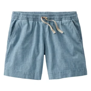 Women's Lakewashed Dock Shorts, Mid-Rise Chambray