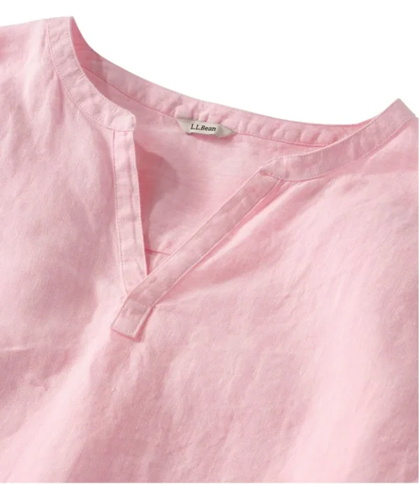 Women's Premium Washable Linen Shirt, Splitneck - Image 4