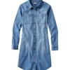 Women's L.L. Bean Heritage Washed Denim Shirt Dress