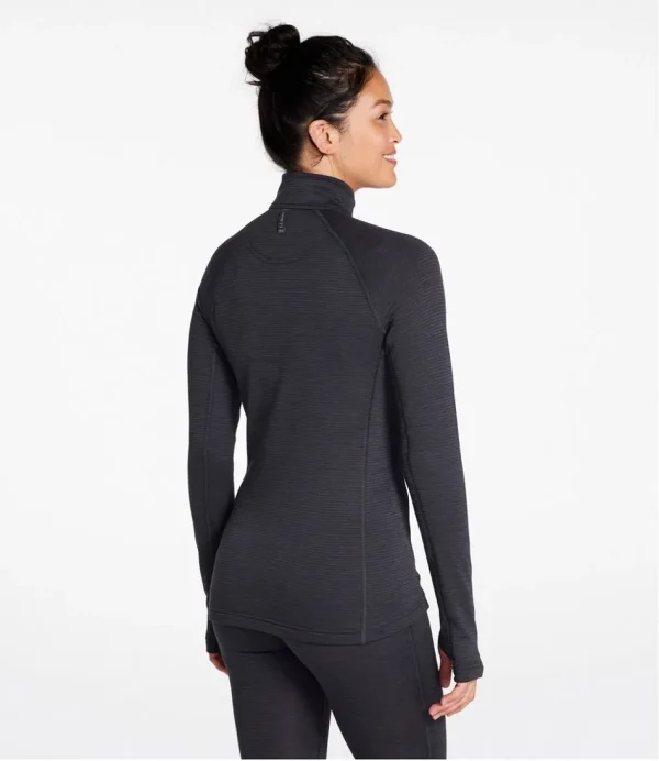 Women's L.L.Bean Midweight Base Layer Crew Top, 1/4 Zip - Image 3