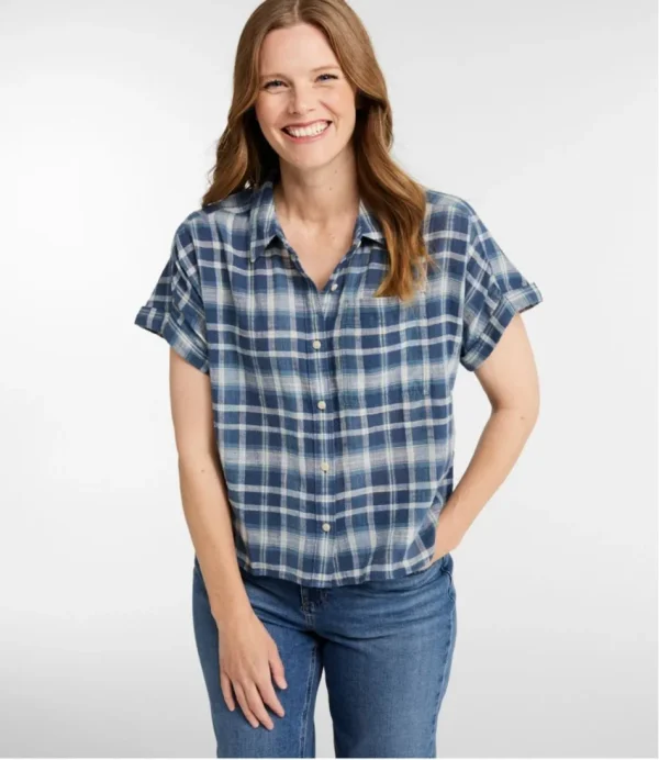 Women's L.L.Bean Day Breeze Shirt, Short-Sleeve Button-Front - Image 7