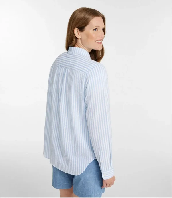 Women's Bean's Seacoast Seersucker Big Shirt - Image 3
