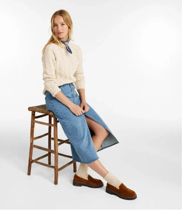 Women's Signature Heritage Denim Midi Skirt - Image 2
