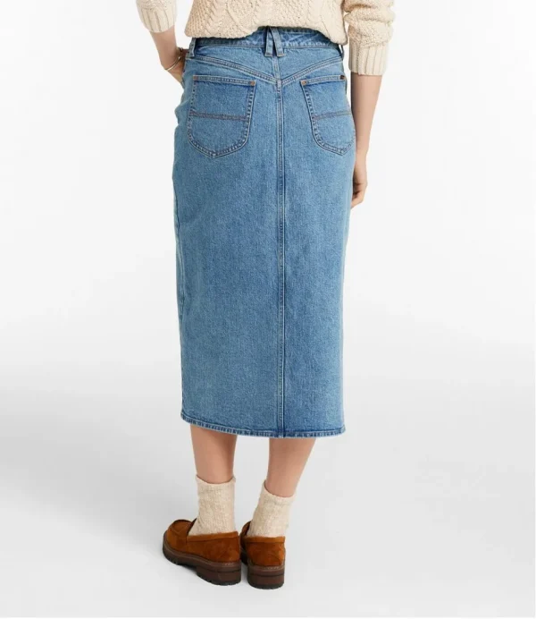 Women's Signature Heritage Denim Midi Skirt - Image 3